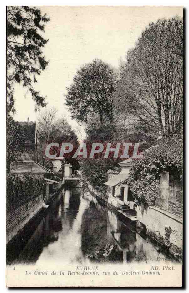 Evreux — Le Canal de la Reine-Jeanne, rue du Docteur-Guindey — ND. Phot. Evreux