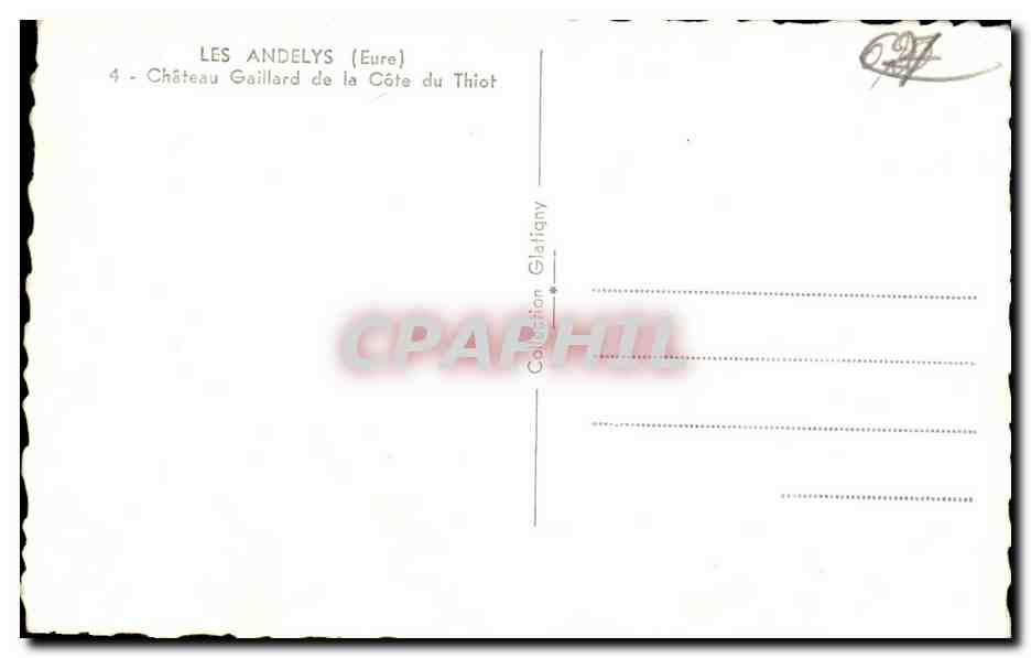 Les Andelys (Eure) — Château Gaillard de la Côte du Thiot — Collection Glaifigny — Reverso