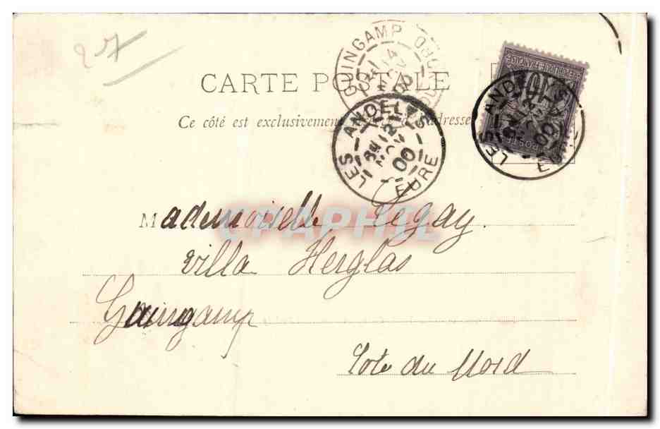 CPA Les Andelys LEs bords de la Seine au Petit Andely — Verso