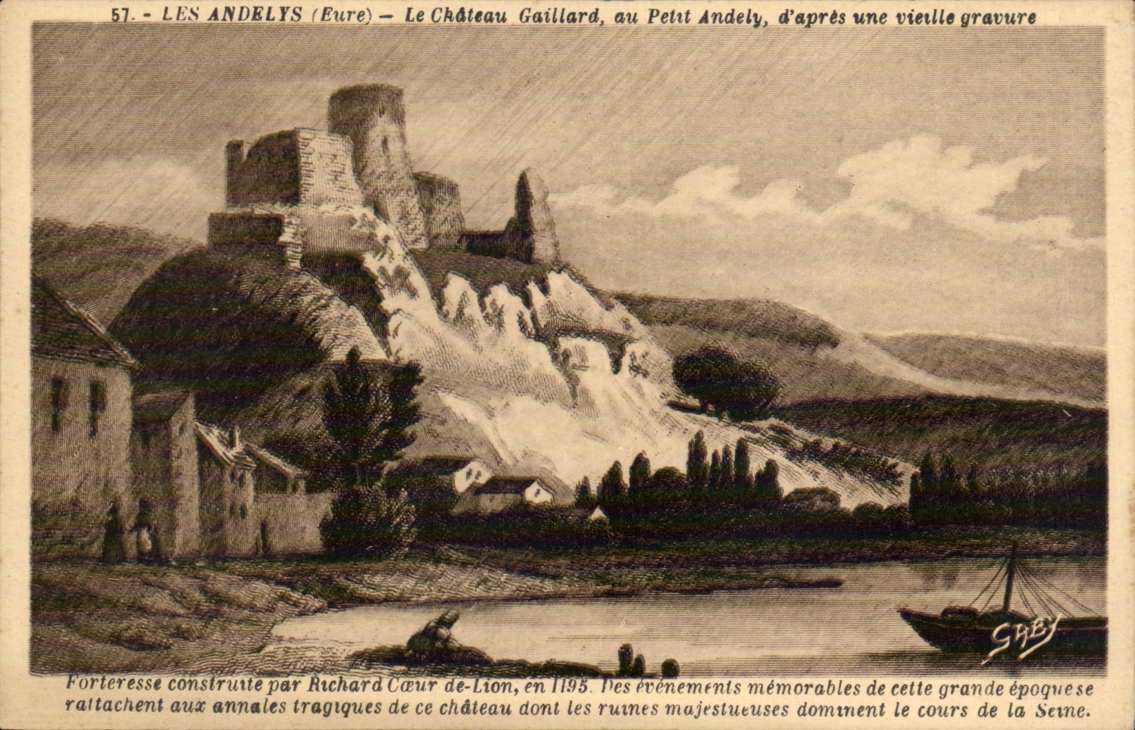 CPA Les Andelys Le chateau Gaillard au Petit Andely
