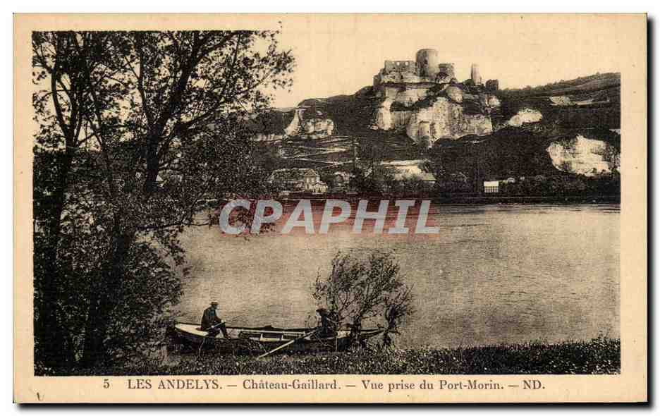 Les Andelys — Château-Gaillard — Vue prise du Port-Morin — A. Moutet, Éditeur, Paris
