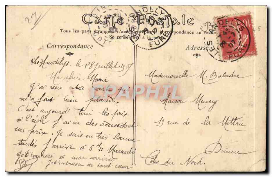 CPA Le grand Andely Eglise Notre Dame — Rückseite