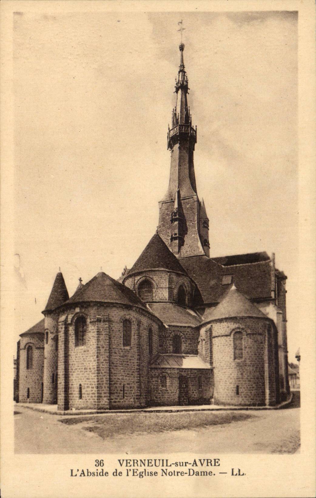 Verneuil-sur-Avre — L'Abside de l'Église Notre-Dame — LL