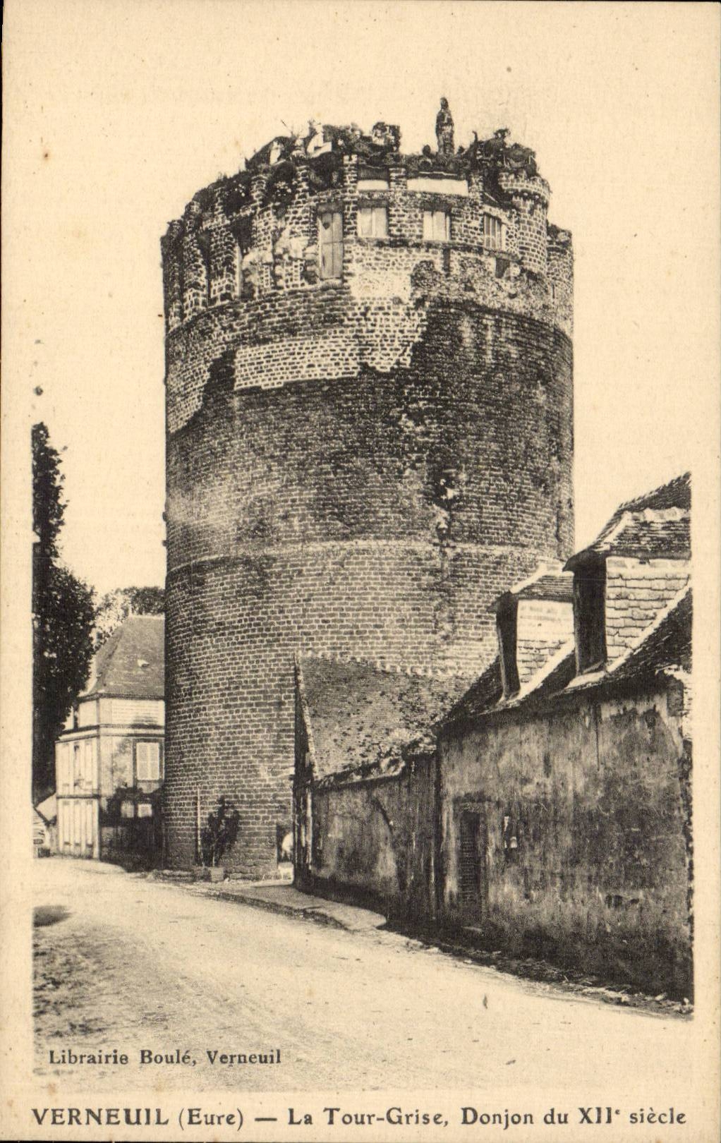 Verneuil (Eure) — La Tour-Grise, Burg aus dem 12. Jahrhundert — Librairie Boulé, Verneuil