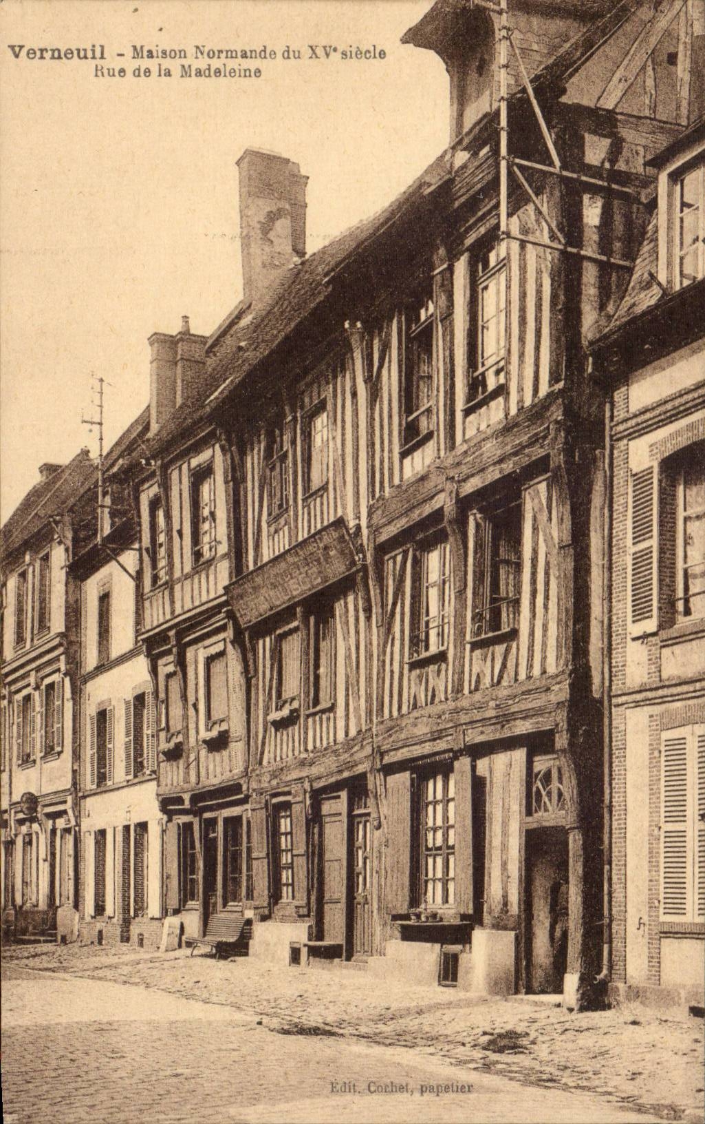 Verneuil - Maison Normande du XV siècle - Rue de la Madeleine — Edit. Cozhet, papetier
