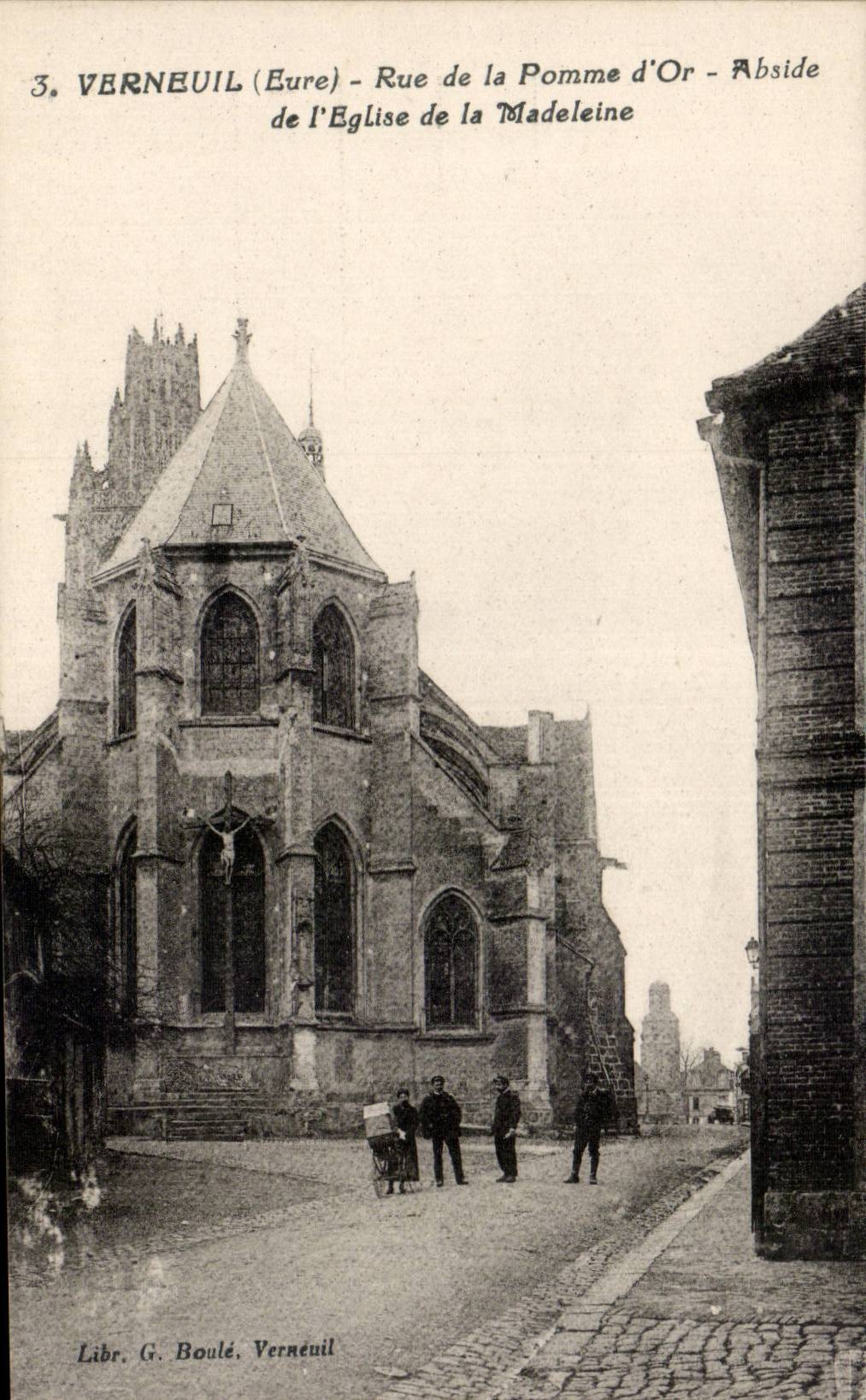 Verneuil (Eure) - Rue de la Pomme d'Or - Apsis der Kirche der Madeleine