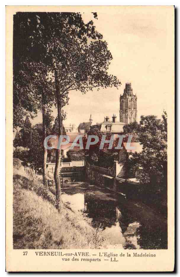 Verneuil-sur-Avre — The Church of the Madeleine Viewed from the Walls — LL. — n°27