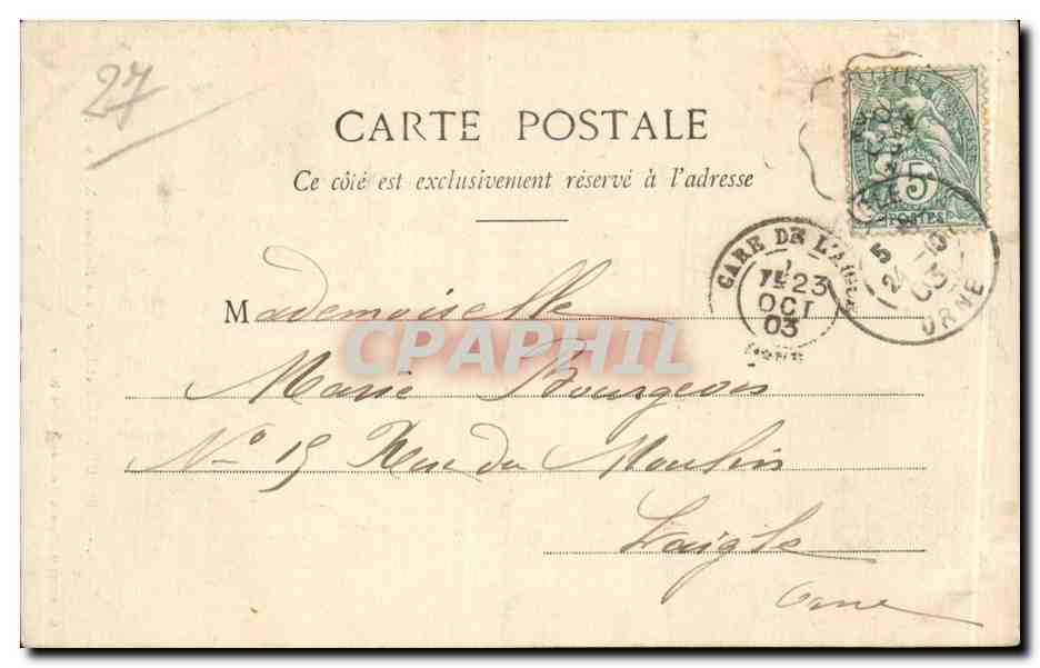 Verneuil - Tour et Église de la Madeleine (XVIe siècle) - Cliché Barrier — Verso