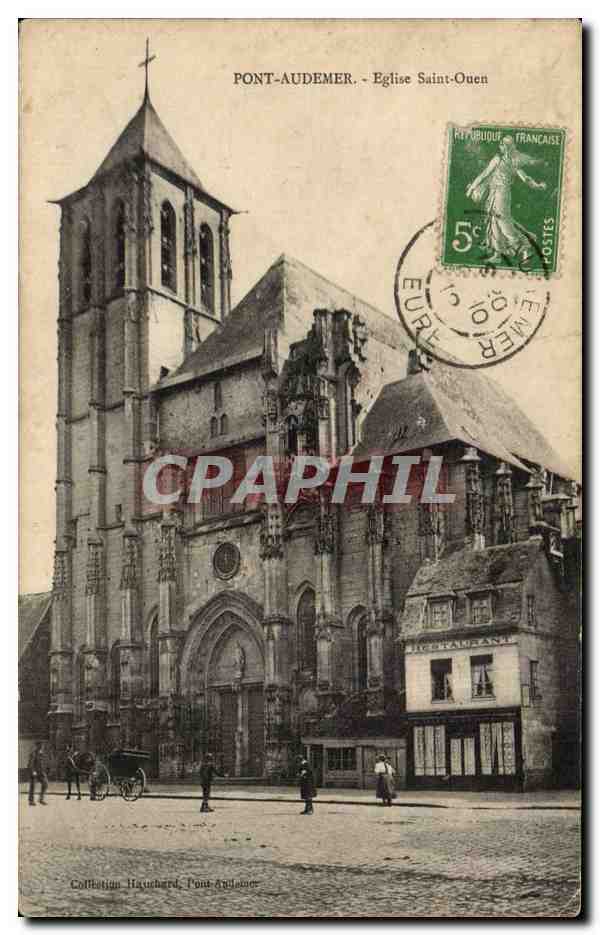 CPA Pont Audemer Eglise Saint Ouen