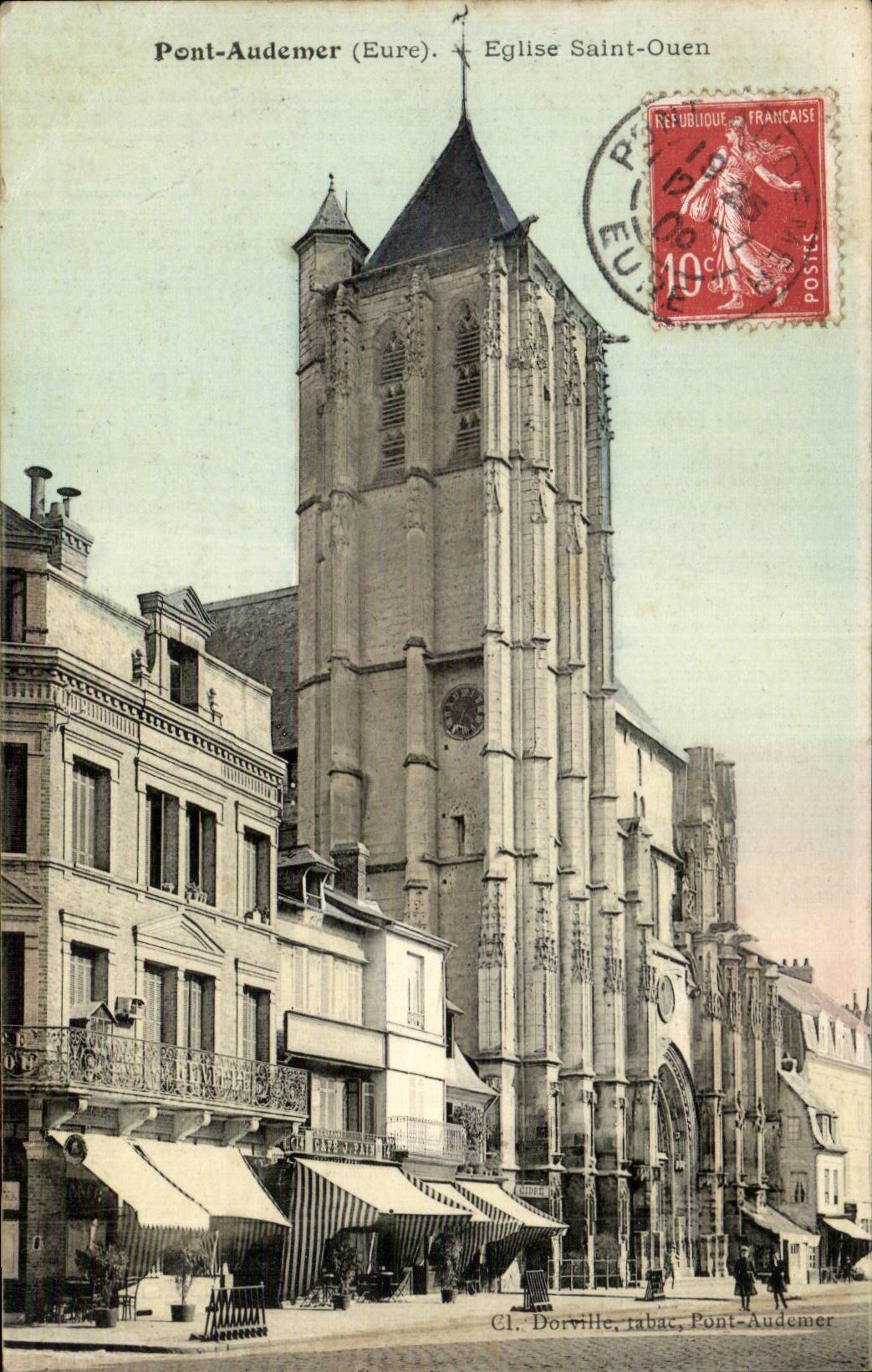 Pont-Audemer (Eure) — Église Saint-Ouen — Cl. Dorville, tabac