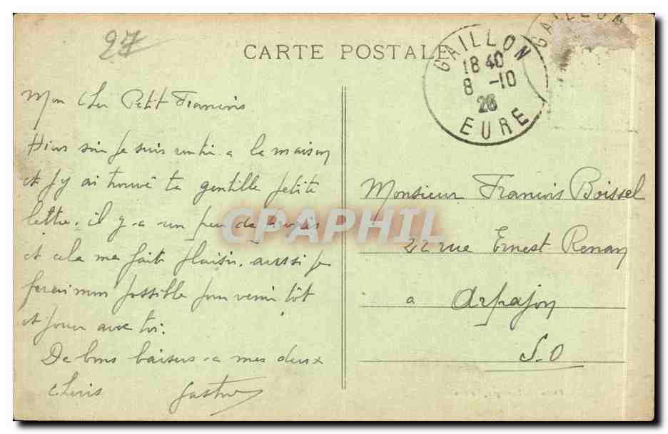 CPA Vernon Entree de la ville — Rückseite