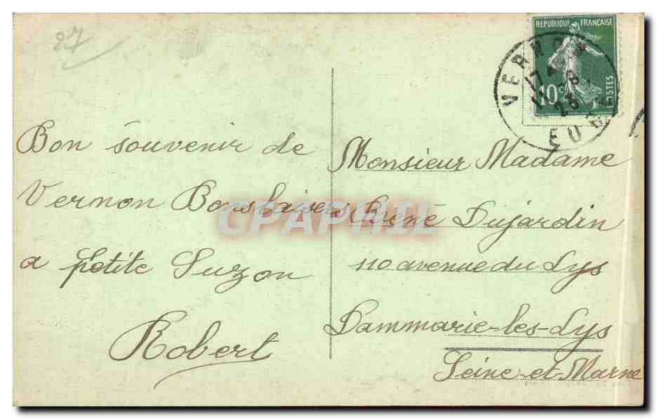 VERNON (Eure) - Château de Bizy et un coin du Parc — Photo R. Lavergne, Vernon — Rückseite