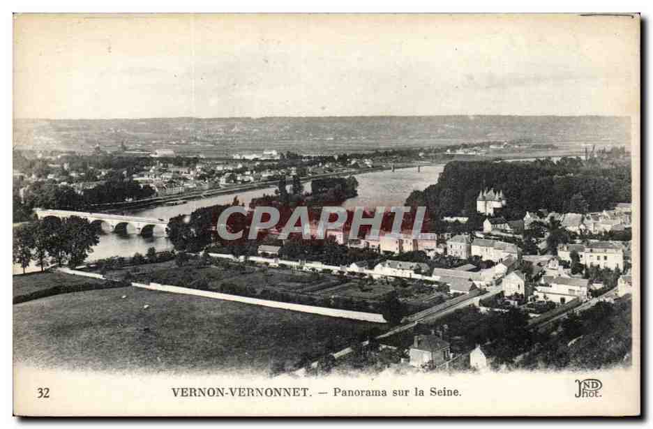 Vernon-Vernonnet — Panorama sur la Seine — JND Hot. n°32