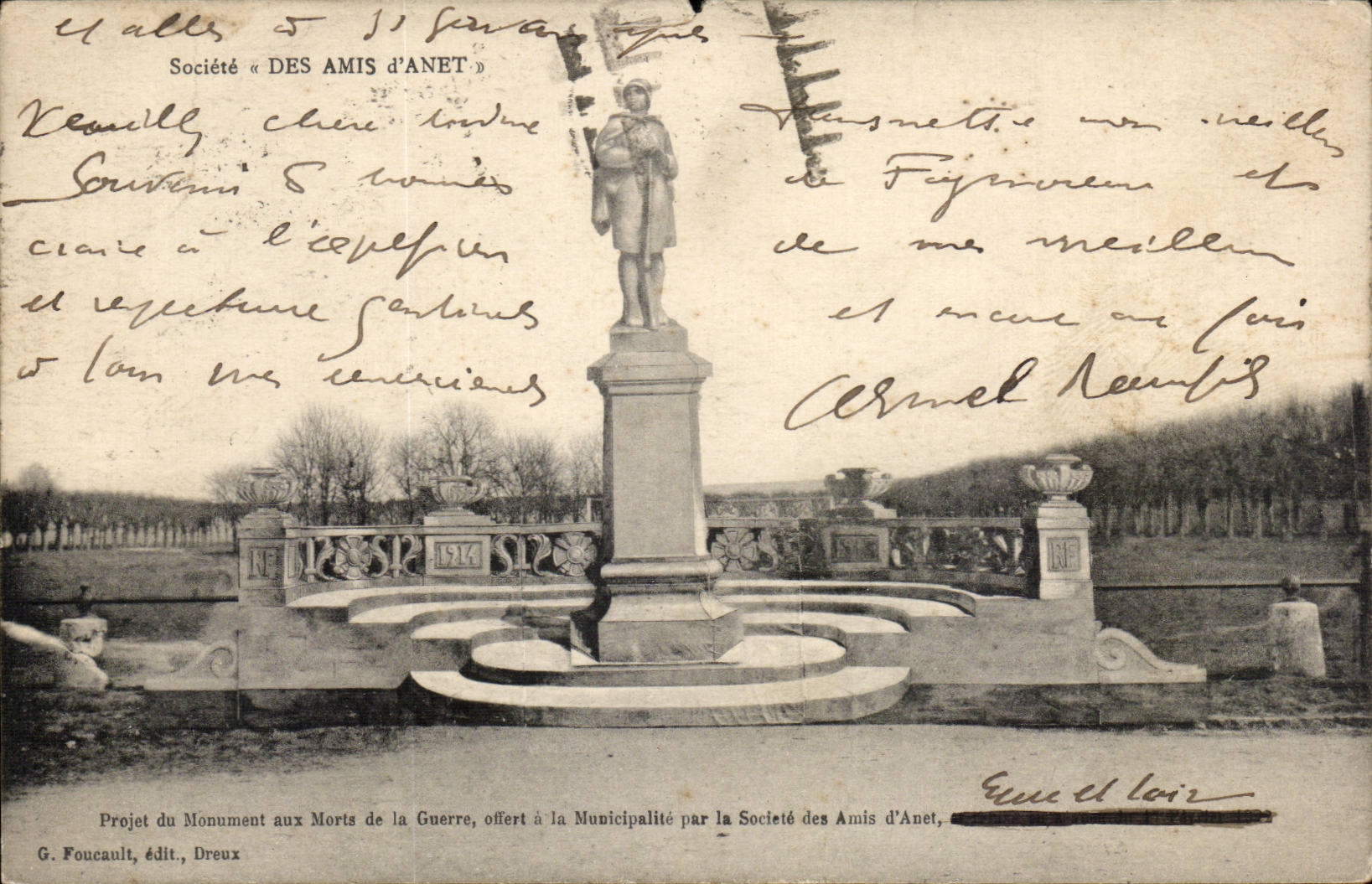 Monument aux Morts de la Guerre — Anet — Société des Amis d'Anet