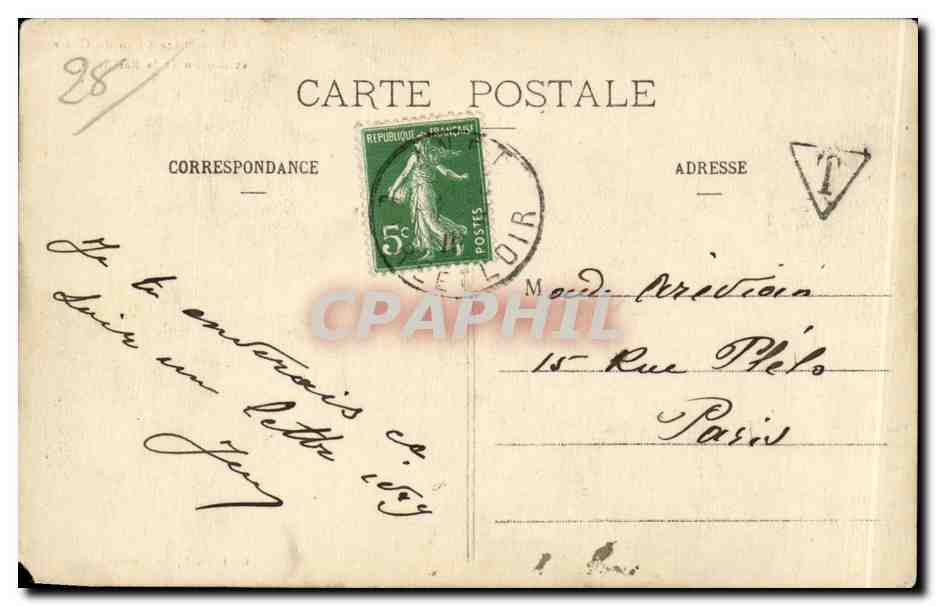 Anet — Pièce d'Eau du Château et Moulin de la Barillette — Cn. Foucault, 44 — Verso