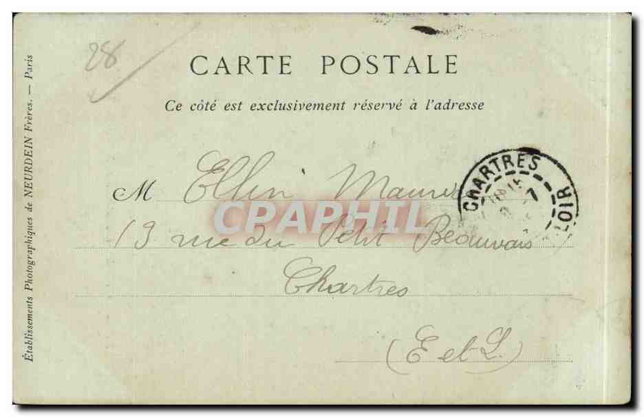 CPA Anet Chateau de Diane de Poitiers La chapelle — Rückseite