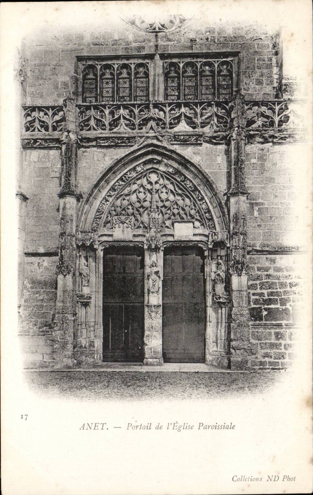 CPA Anet Portail de l'eglise paroissiale
