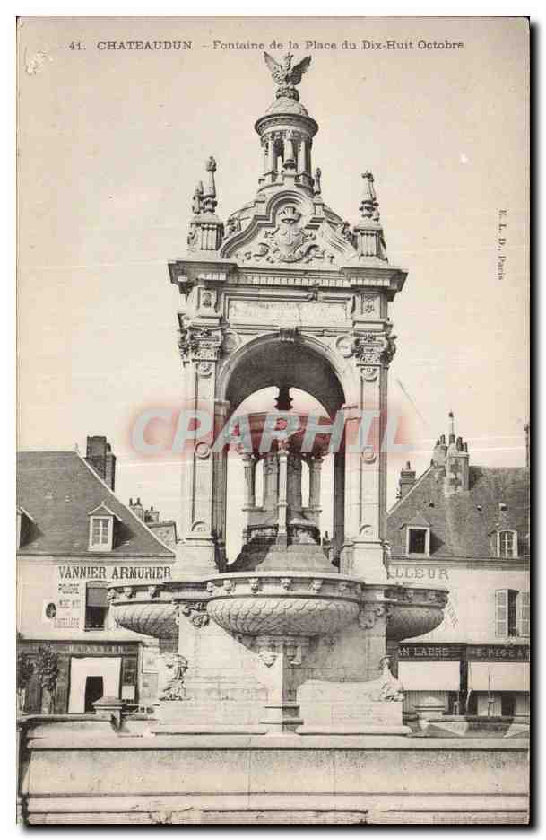 CPA Chateaudun Fontaine de la place du 18 octobre