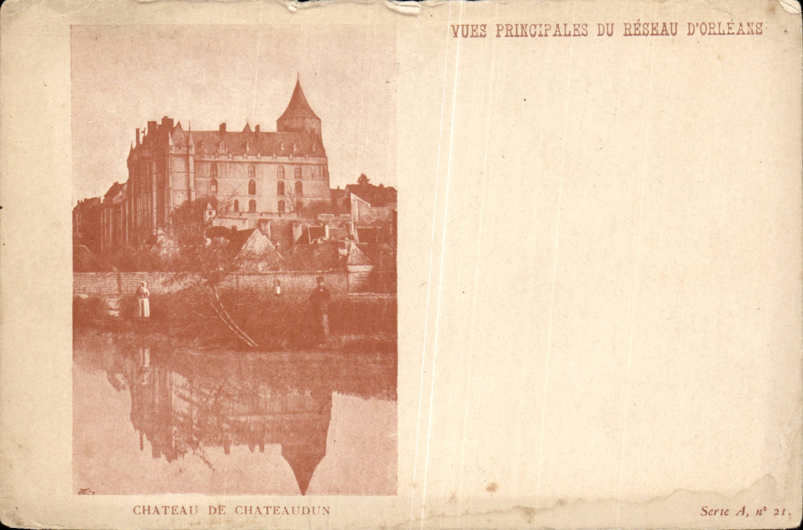 Castello di Châteaudun — Vista principale del sistema orleanais — Serie A, n° 21