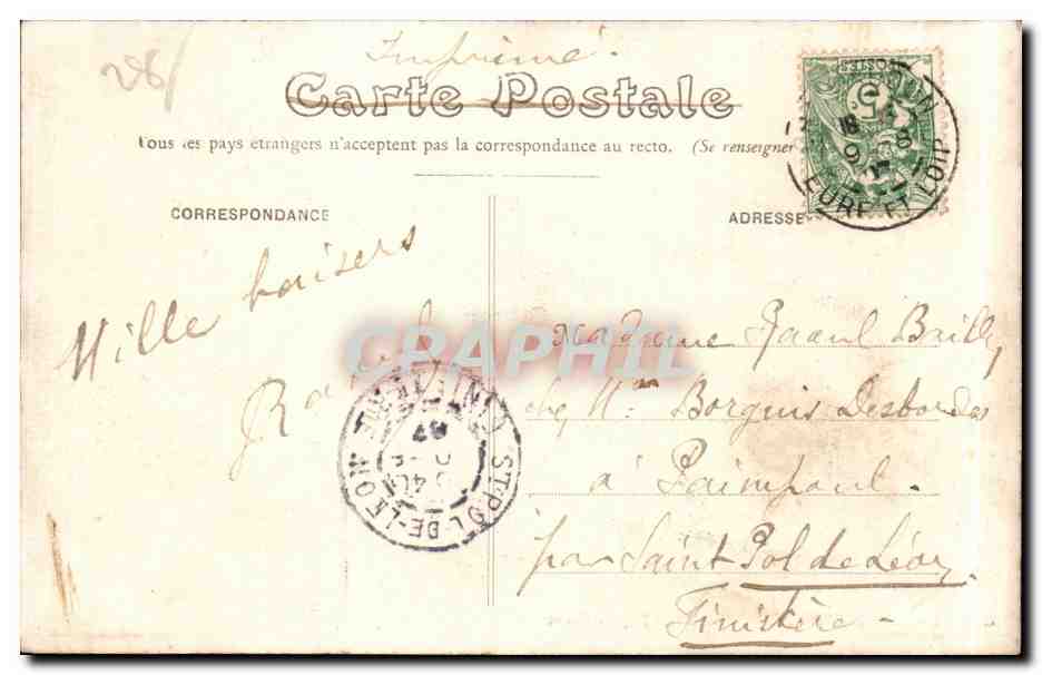 CPA Chateaudun Chateau Pecheur — Rückseite