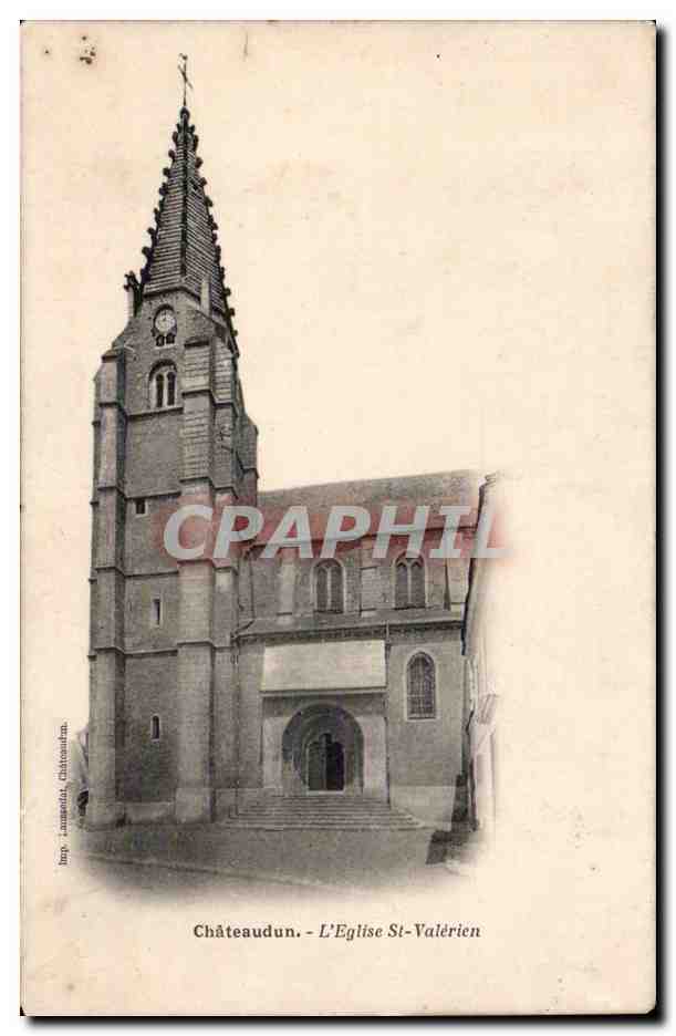 Châteaudun - L'Église Saint-Valérien — phototypie de Lammentel, Châteaudun