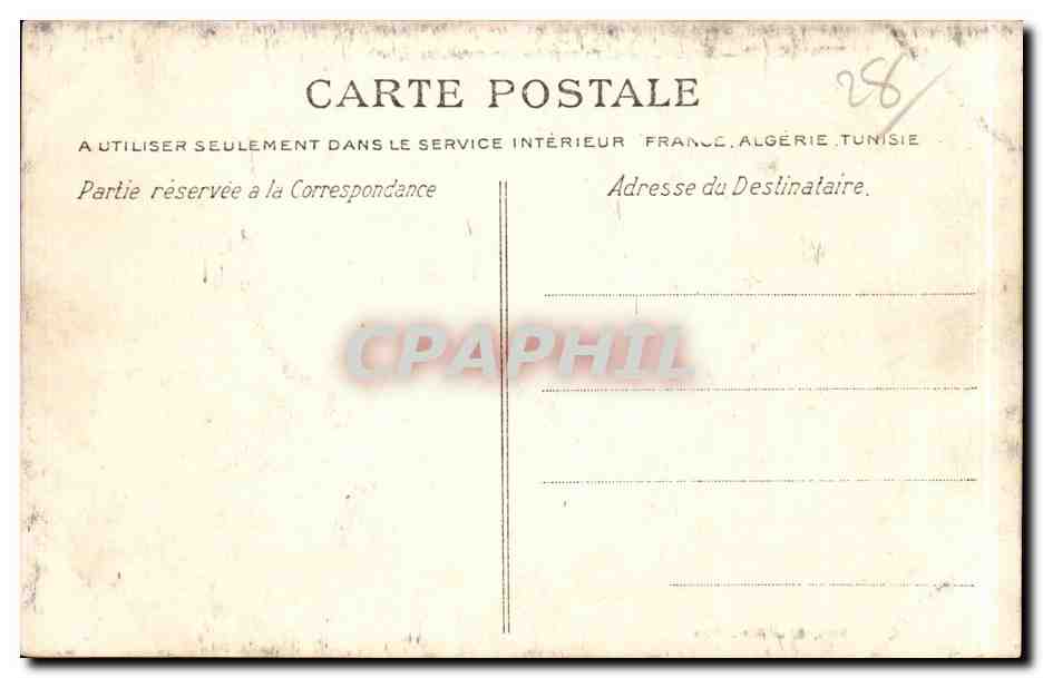 CPA Chateaudun Le chateau vue prise en aval du Loir — Rückseite