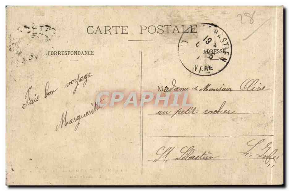 Chartres - Viaduc du Chemin de Fer, L'Arche de Beaurepère — Cu. Foucault, édit., Dreux — Rückseite