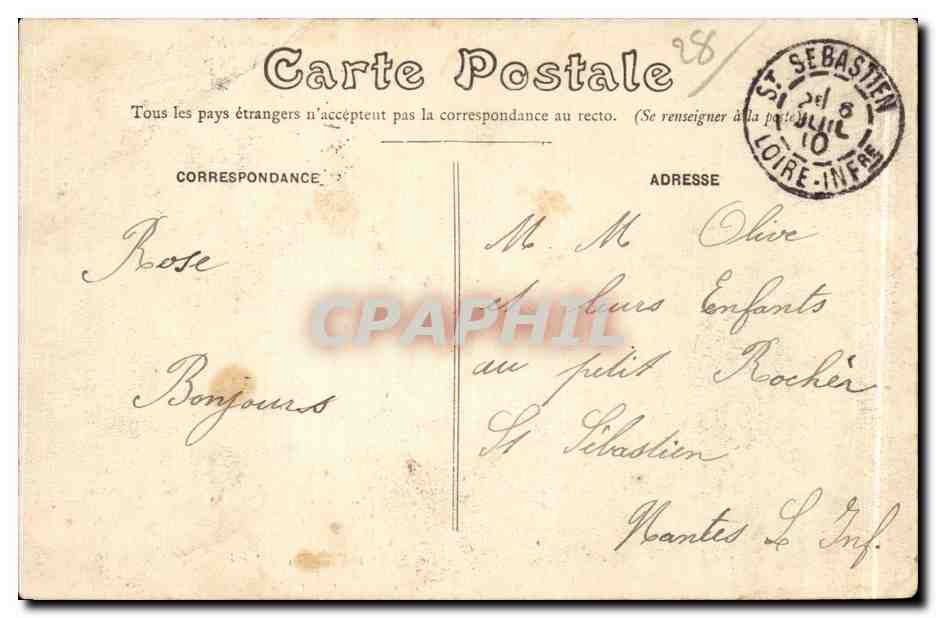 Chartres — Hospice St-Brice — Asile des vieillards — NG 187 — Verso