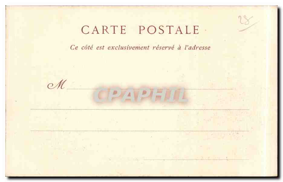 CPA Environs de Chartres Le chateau d'Houville — Rückseite