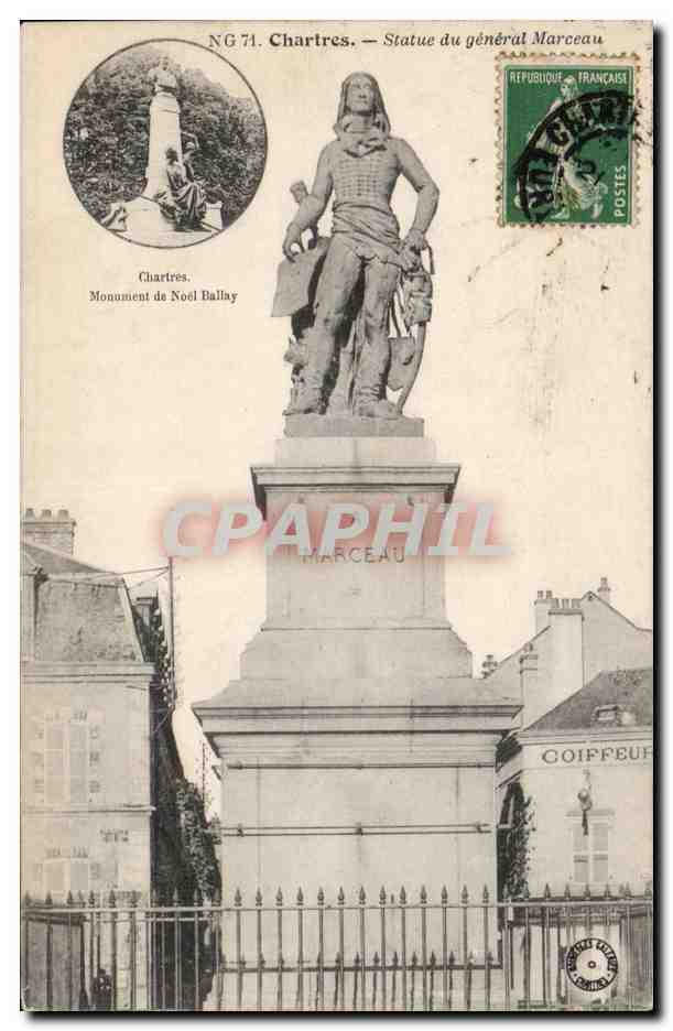 Chartres — Statue du général Marceau — NG 71, éditée par Coiffeur