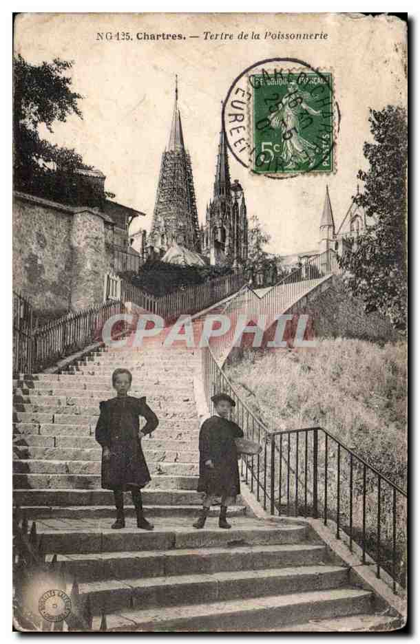 CPA Chartres Tertre de la poissonnerie (enfants)