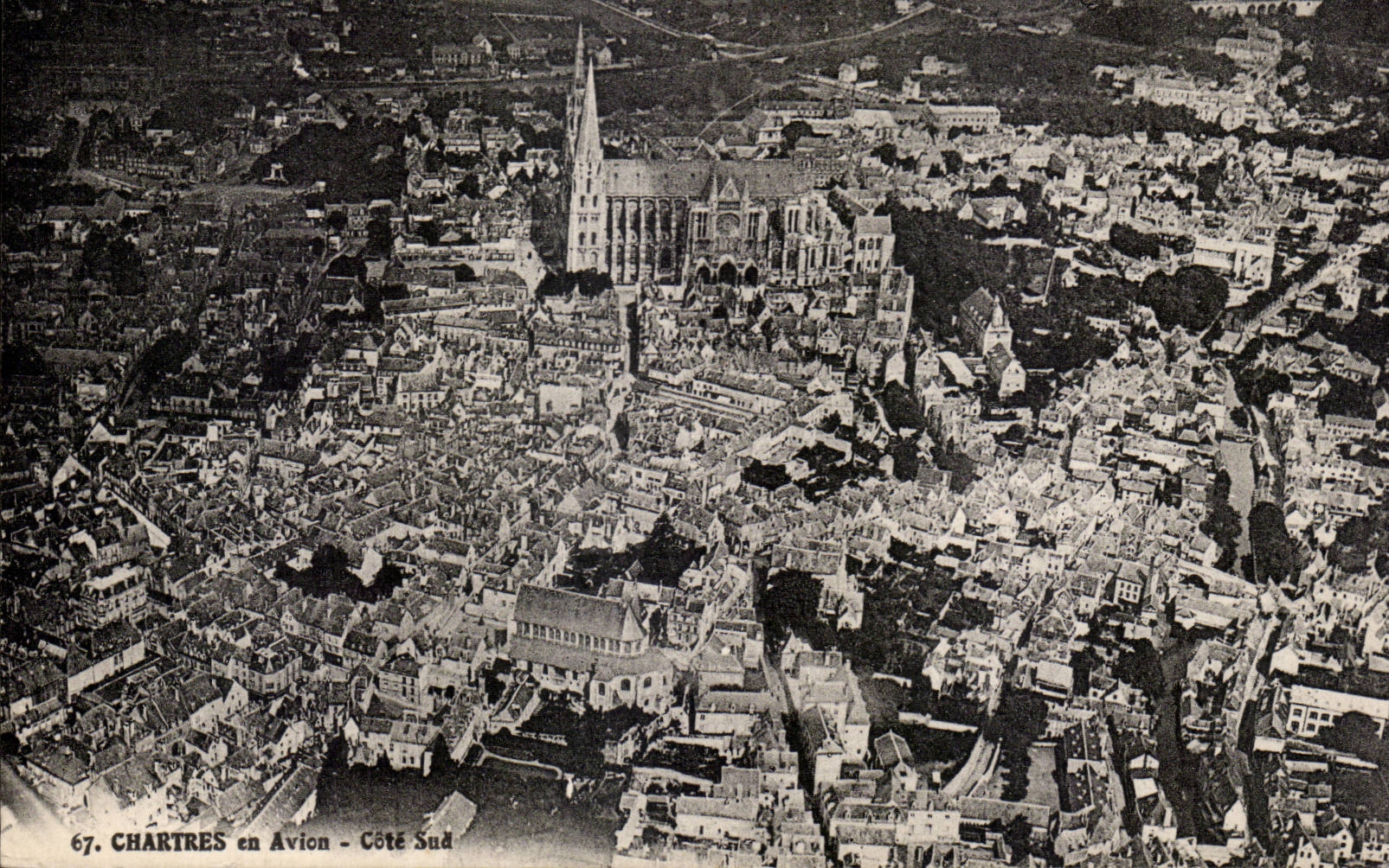 CPA Chartres en avion