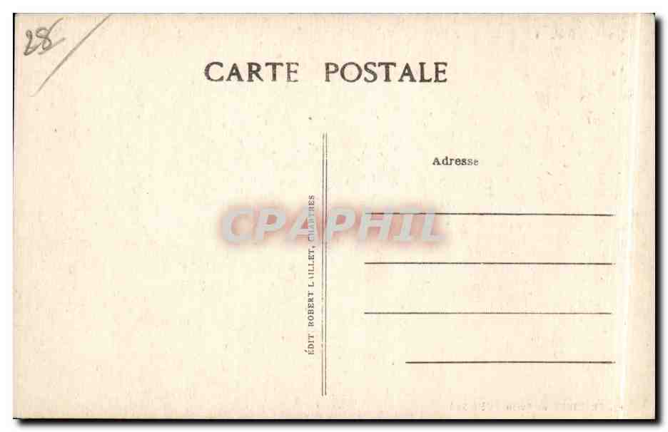 CPA Chartres en avion — Rückseite