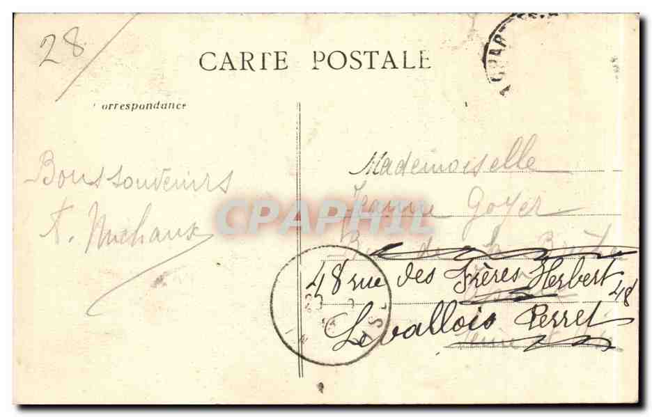 Chartres — L'Eure au pont Saint-Hilaire — Collection AD — Verso