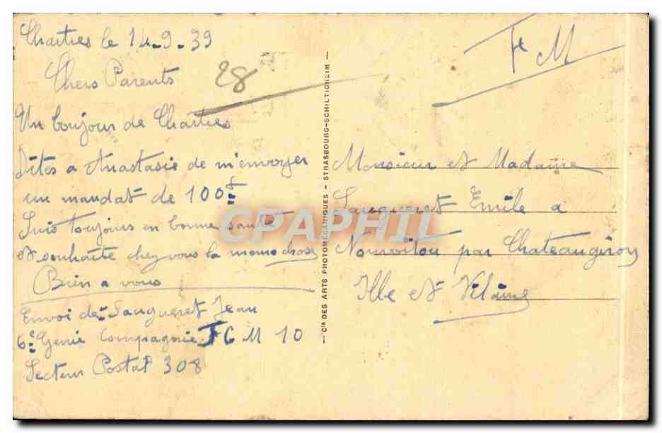 L'Eure aux trois ponts — Chartres — ND.253 — Verso