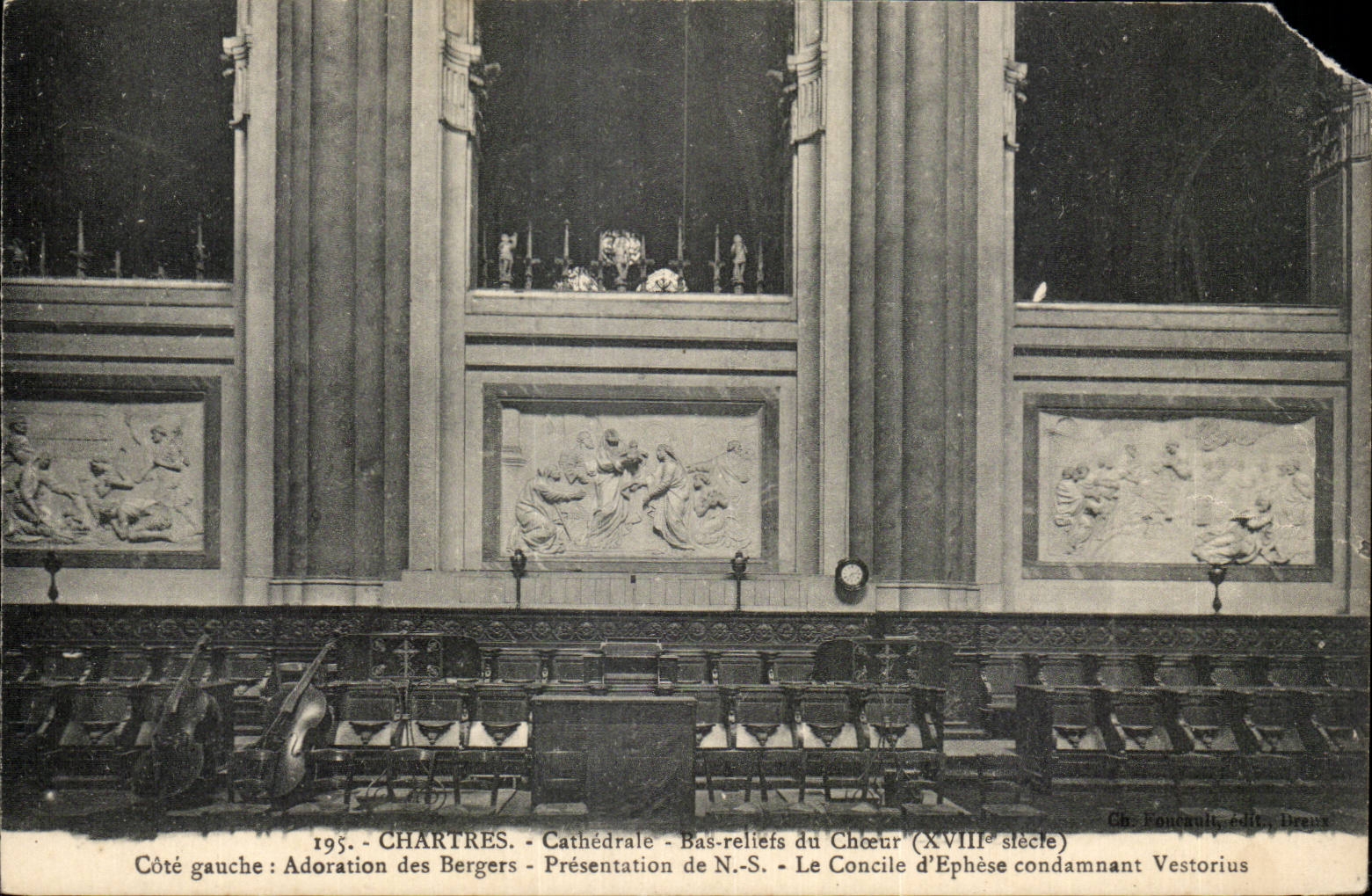 Chartres - Kathedrale - Basreliefs des Chors (18. Jahrhundert) — Ch. Foncault, Verleger, Breux