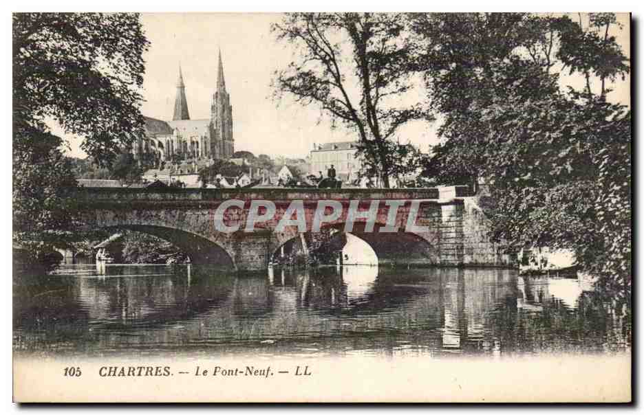 CPA Chartres Le pont neuf