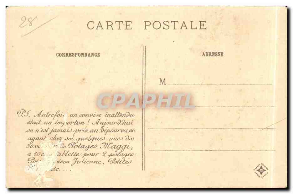 CPA Chartres Saint Aignan — Rückseite