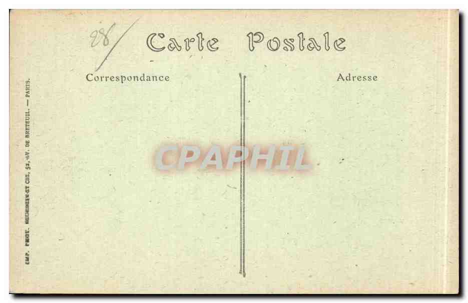 CPA Chartres  — Verso