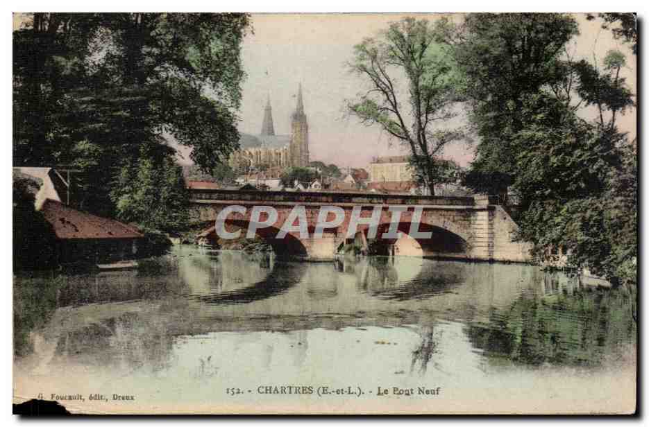 CPA Chartres Le pont neuf