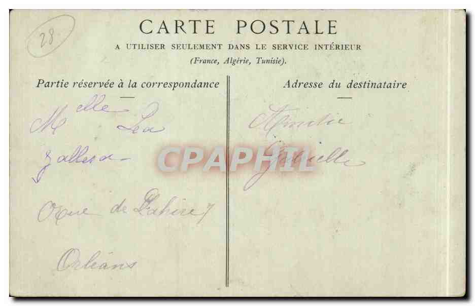CPA Chartres La porte Guillaume — Rückseite