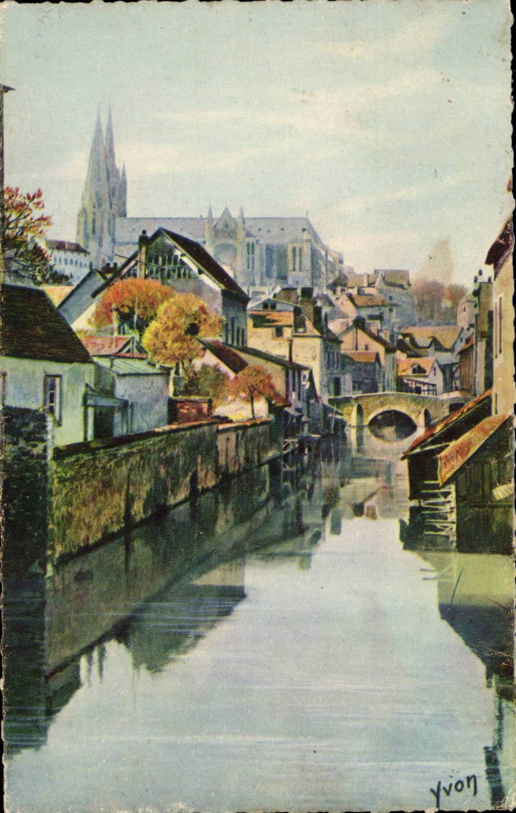 Chartres (Eure-et-Loir) — L’Eure au pont Saint-Hilaire — Éditions d’Art Yvon