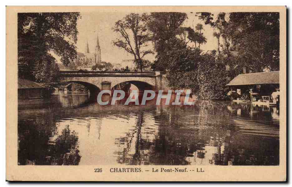 CPA Chartres Le pont neuf