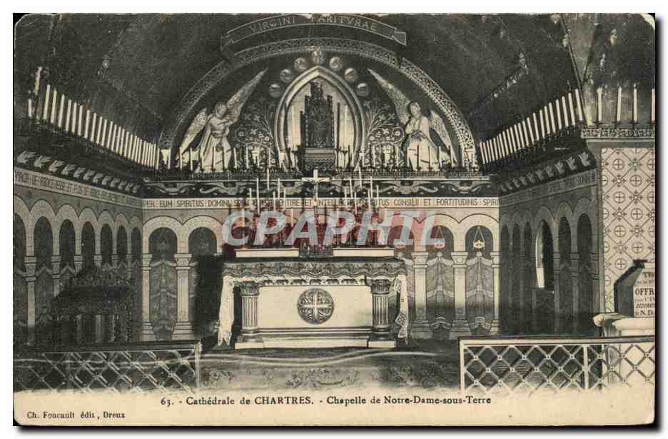 Cathédrale de Chartres - Chapelle de Notre-Dame-sous-Terre — Ch. Foucault, Dreux, n°63