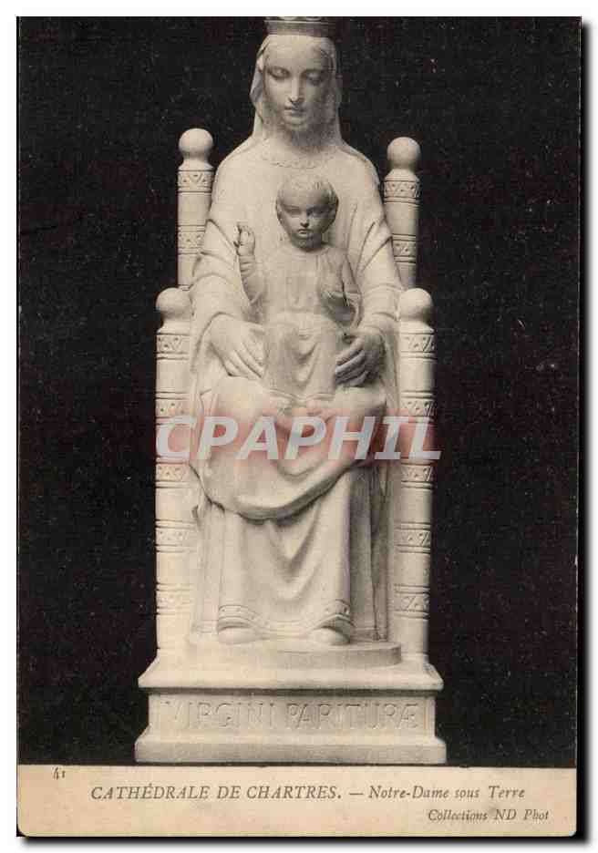 CPA Chartres CAthedrale Notre DAme sous terre