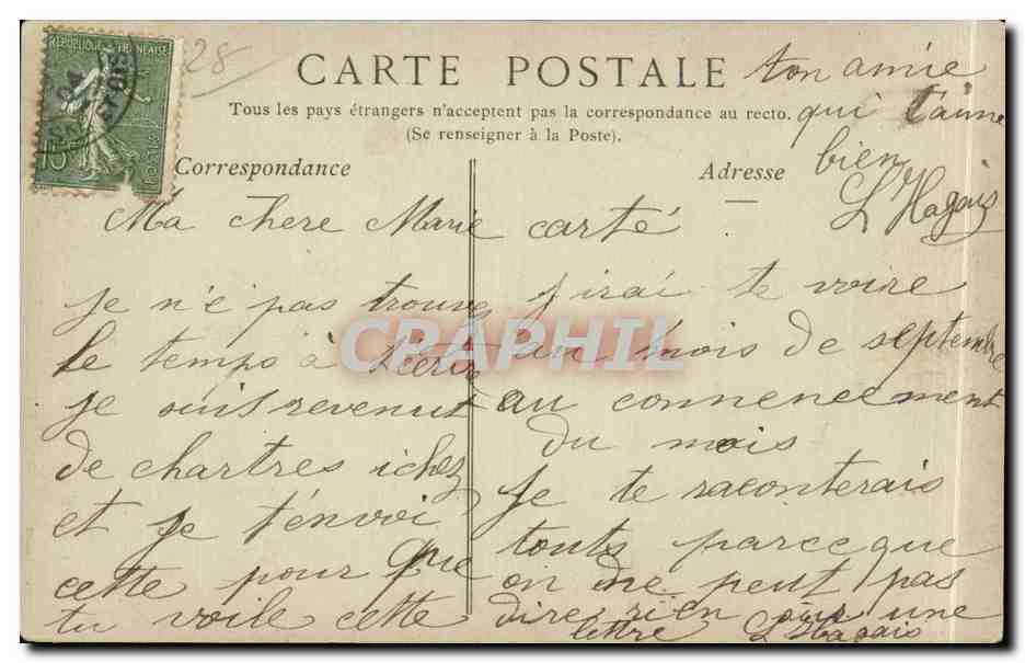 CPA Chartres CAthedrale Notre DAme sous terre — Verso