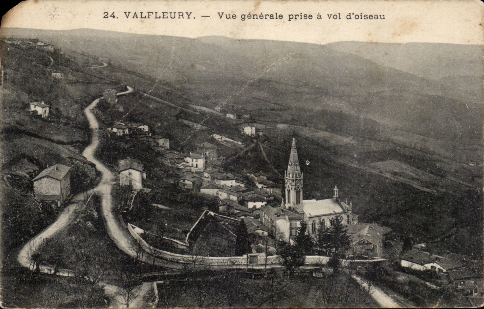 CPA Valfleury Vue generale prise a vol d'oiseau