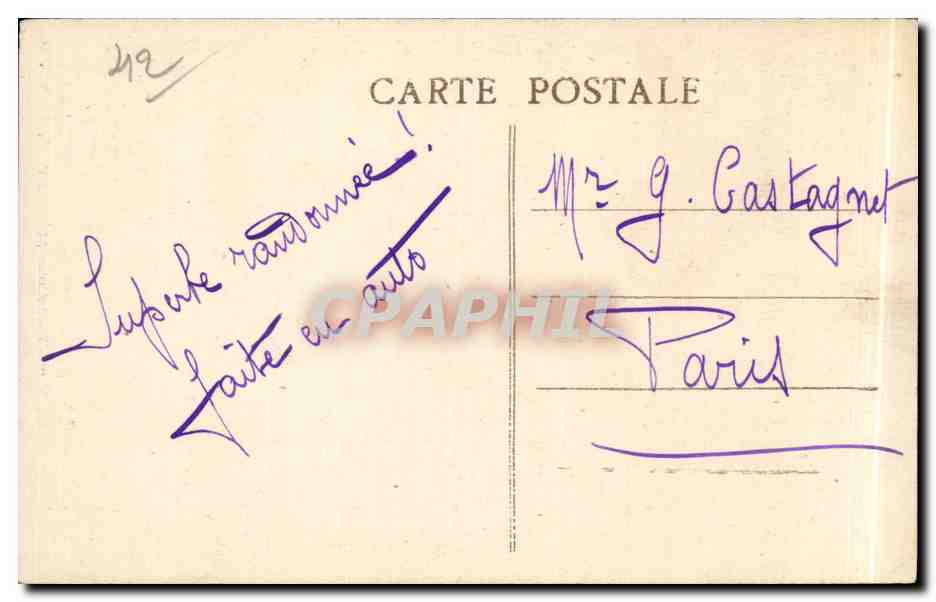 CPA Le Cergne promenade pres de l'hotel Bel'Vue — Rückseite