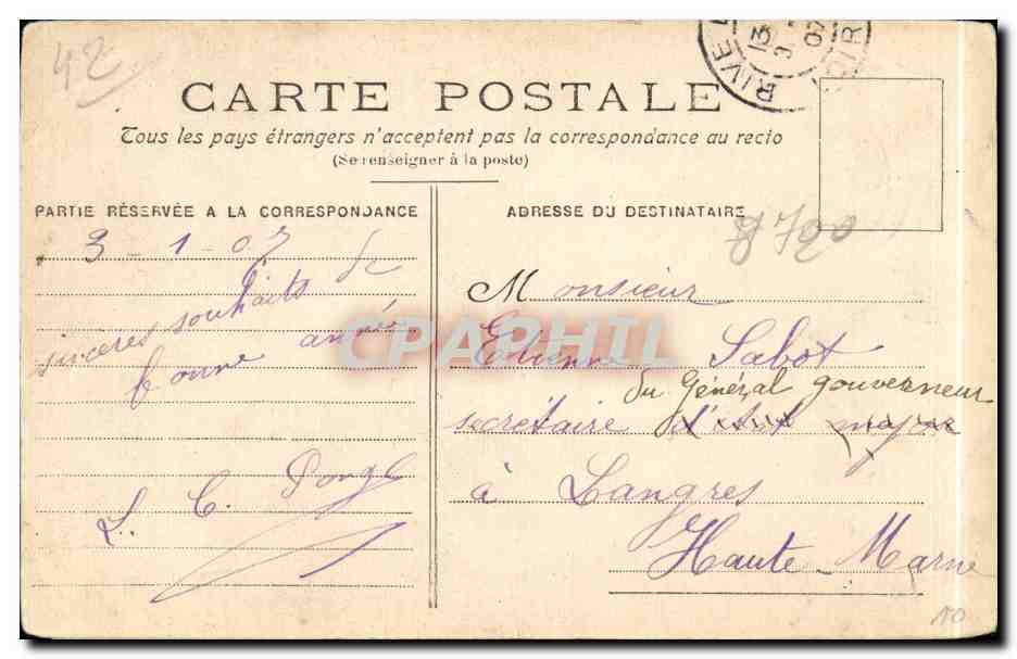 CPA Rive de Gier Eglise St Jean — Back