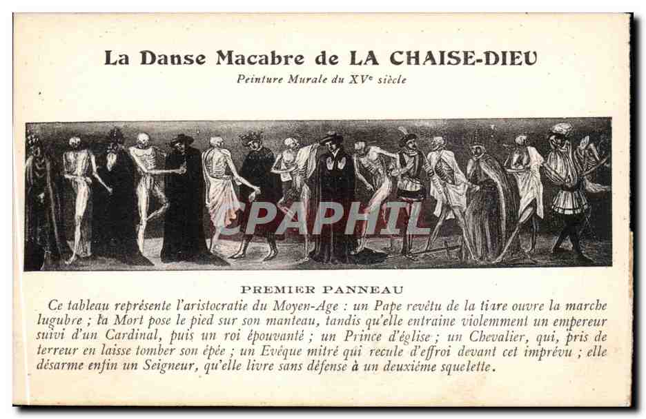 La Danse Macabre de LA CHAISE-DIEU — Peinture Murale du XVᵉ siècle — Premier Panneau